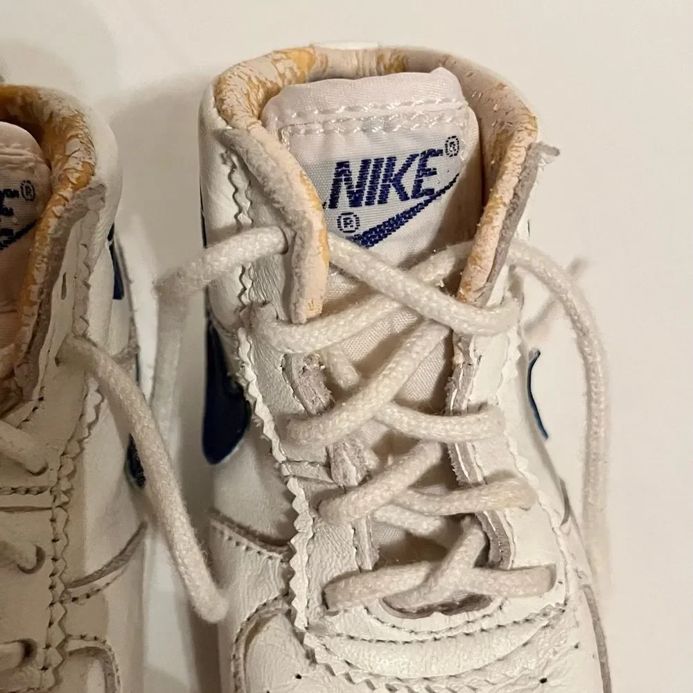 Vtg 1985 NIKE Baby Air Jordan Infantry Sneakers Shoes 850507 PD Sz 2 Blue White